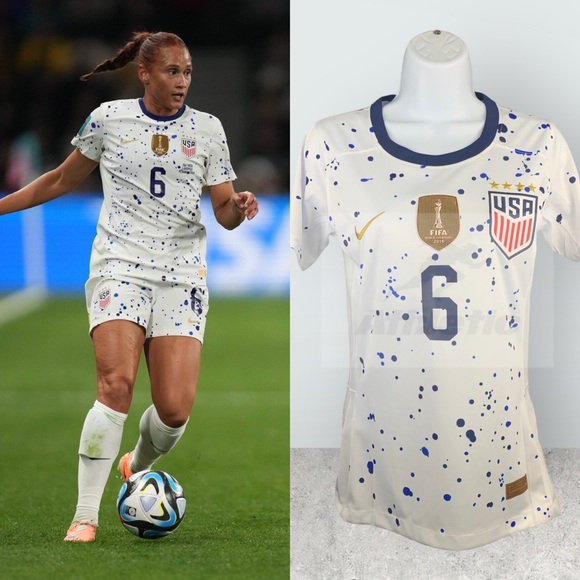 Tops New Womens Soccer Jersey Home Williams 6 Usa World Cup Athletic